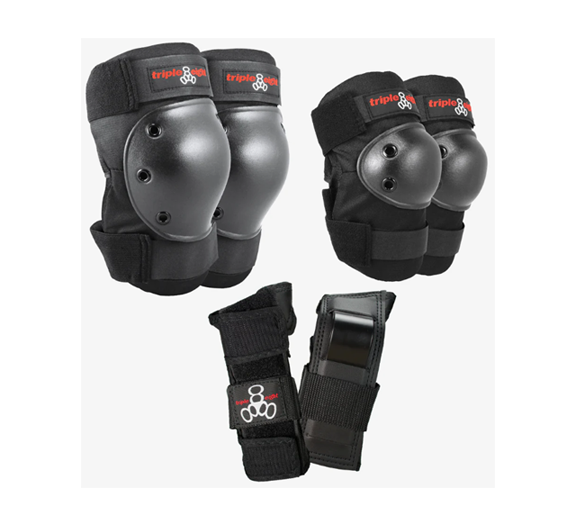 Triple 8 Saver Series 3-Pack: Knee Pads, Elbow Pads, Wrist Guards