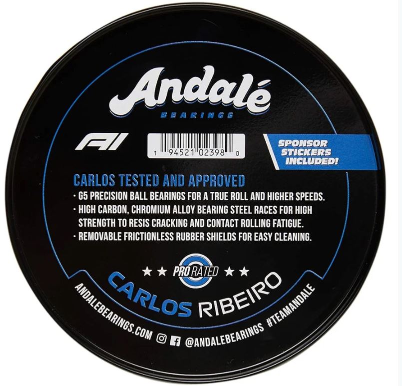 Andale skateboard bearings pro rated Carlos Ribeiro