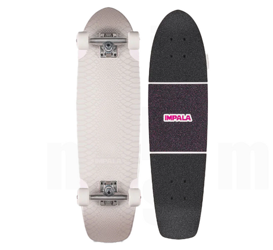 Globe Skateboard Cruiser Impala Cherub White Serpent 8.15" x 29" Complete