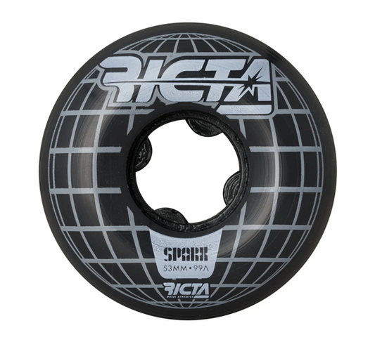 53mm Mainframe Sparx Black 99a Ricta Skateboard Wheels