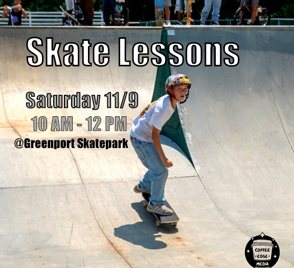 Group Skate Lessons November 9th At Greenport Skatepark